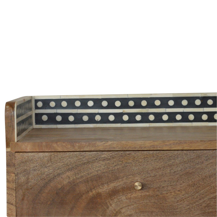 Inlay - Bone Gallery Back Nightstand - Brown