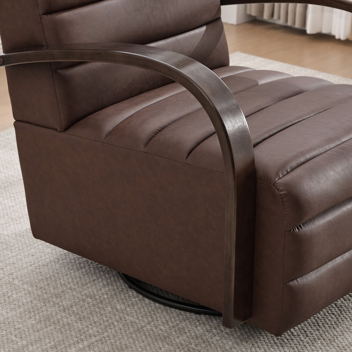 360° Swivel Accent Chair With Armrests, Comfy Lounge
