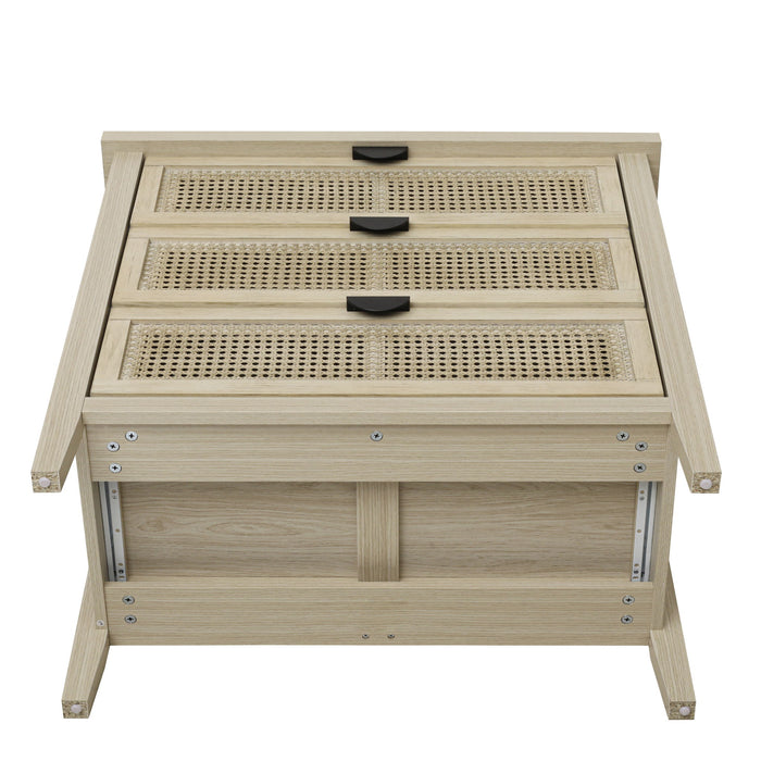 3 Drawer Cabinet, Suitable For Bedroom - Natural