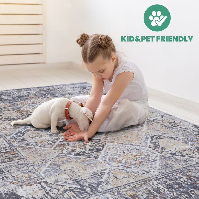 Payas - 5' X 7' Traditional Area Rug - Multi