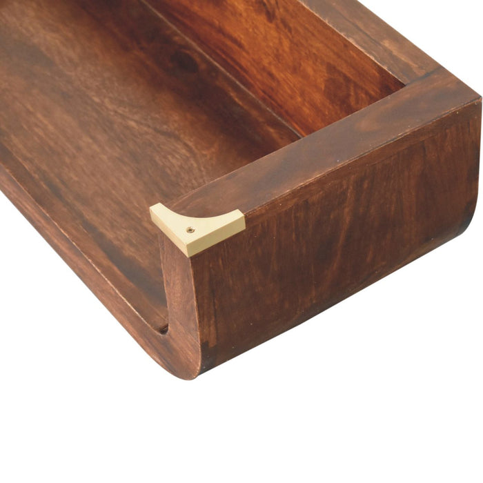 Indira Floating Console Table - Walnut