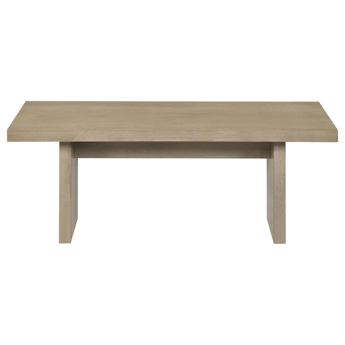 Decker 47-Inch Rectangular Cocktail Coffee Table Natural Oak