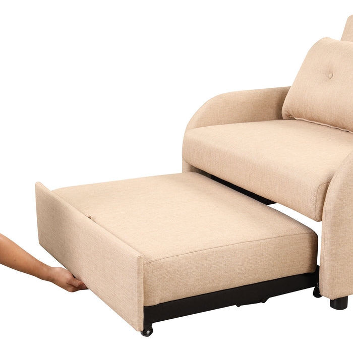 Versatile Pull Out Sofa Sleeper 3 In 1 With Wing Table & USB Charge, Compact Design