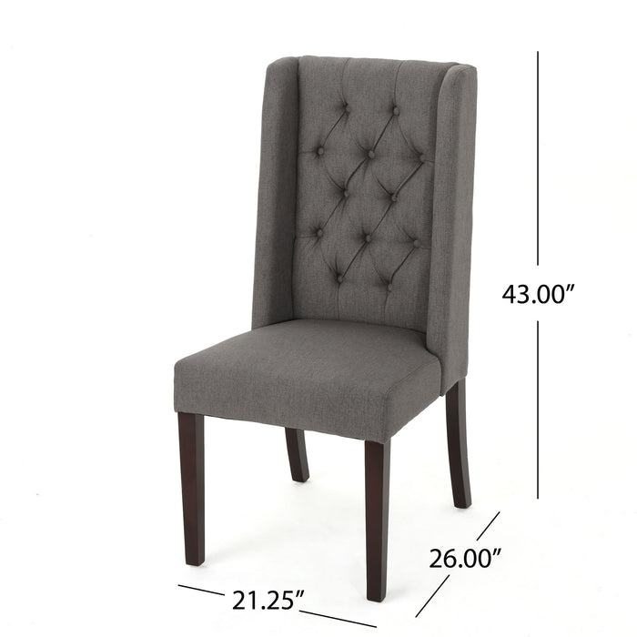 Sophisticated Tufted Dining Chair With High Back Design