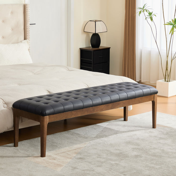 Upholstered End Of Bed Bench With Headrest