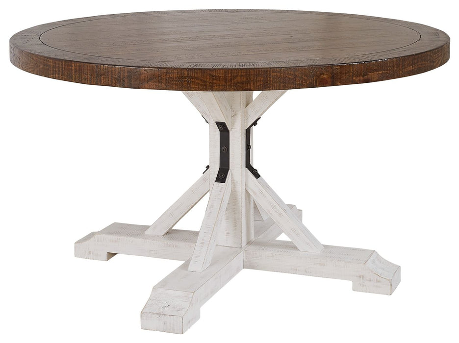 Valebeck - Dining Table - White / Brown