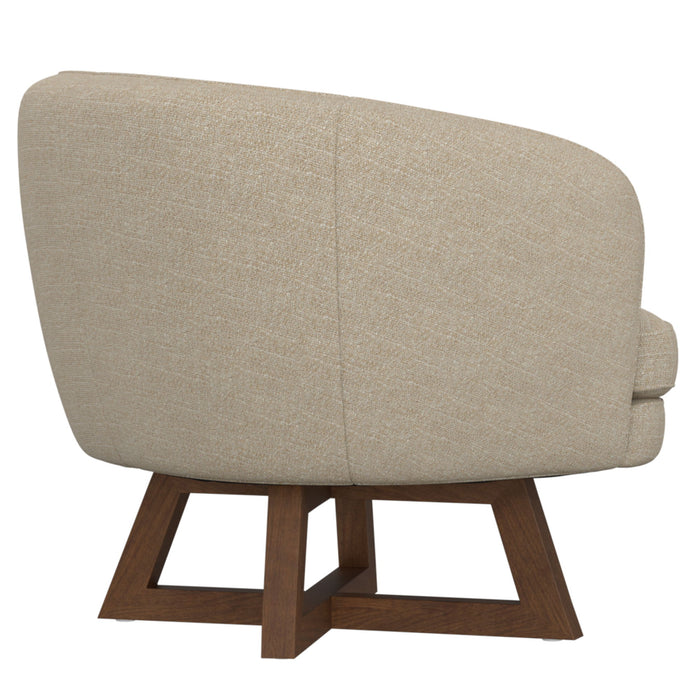 Swivel Accent Chair With Sculptural Base