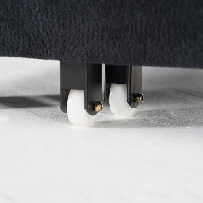 Convertible Pull Out Sofa Bed Queen Size, 3 In 1 With Side Storage