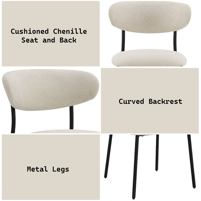 Jirina - Side Chair Set of 2) - Beige Chenille