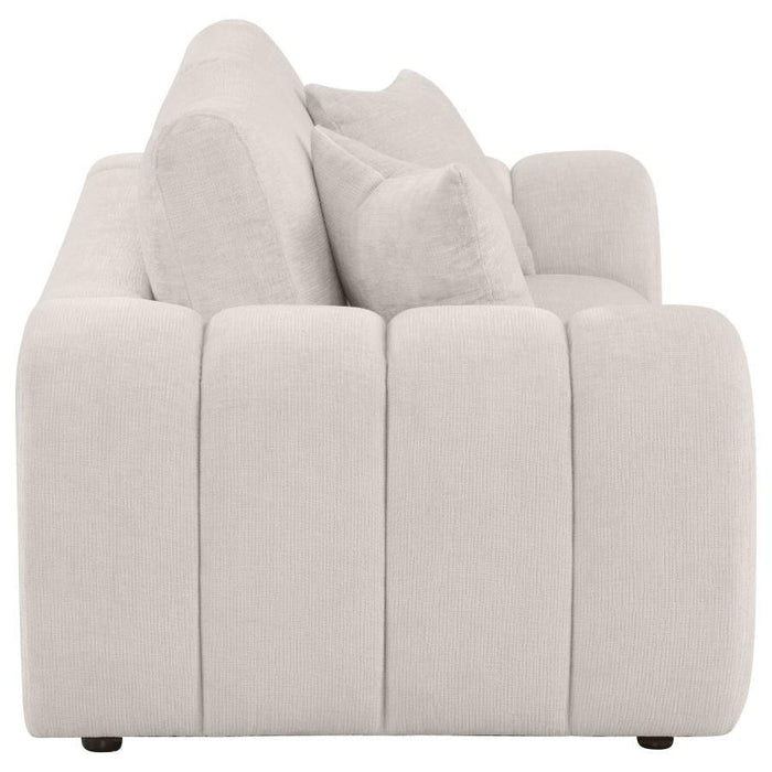 Burnett - Chenille Upholstered Wide Arm Loveseat