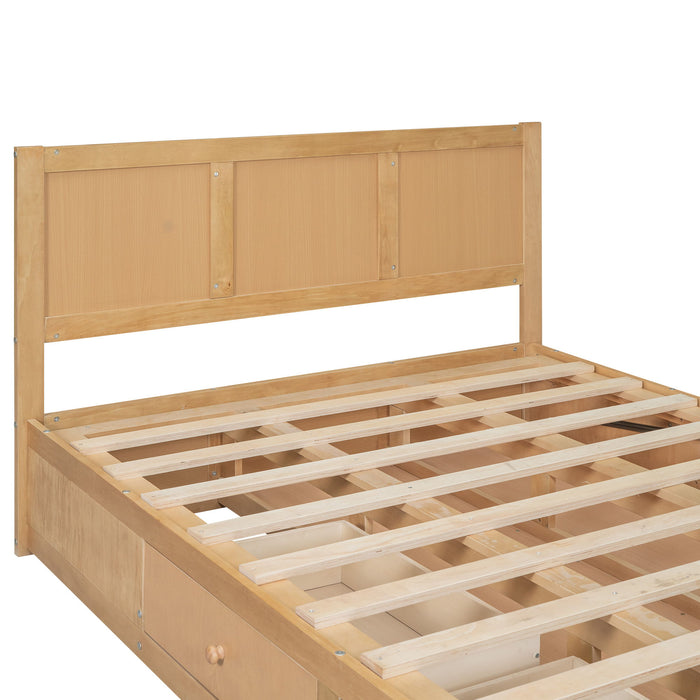 Platform Bed With Underneath Storage And 2 Drawers