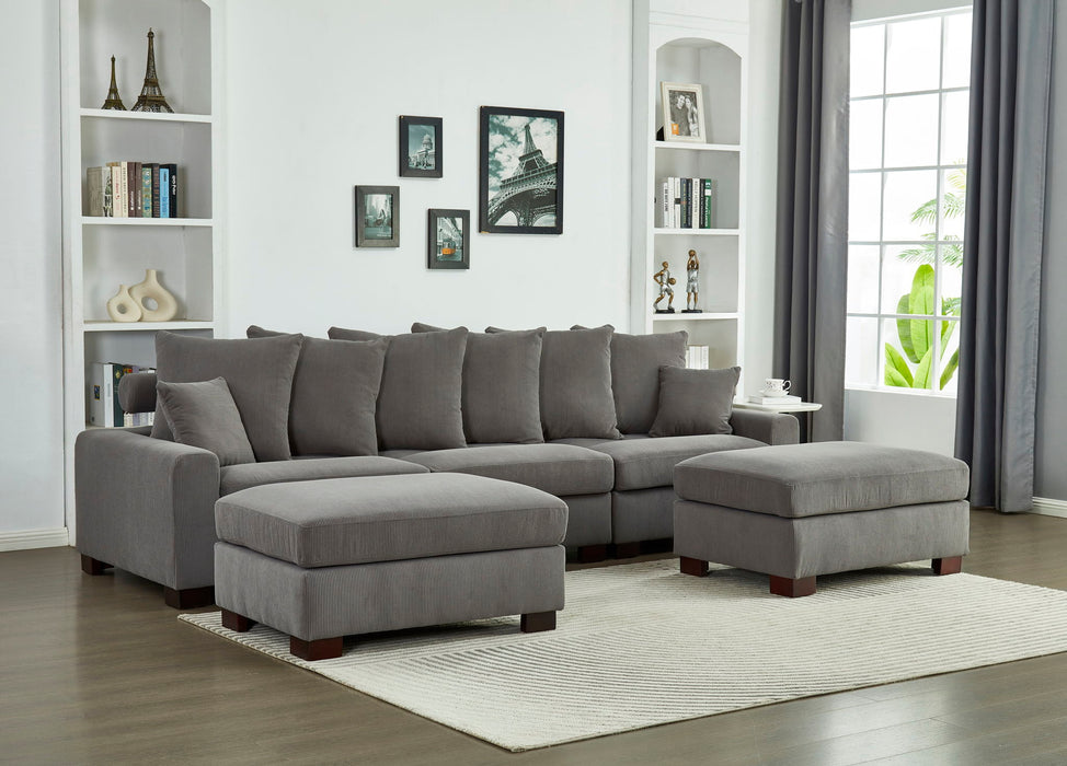 5 Seater Oversized Convertible L & U Shaped Couch