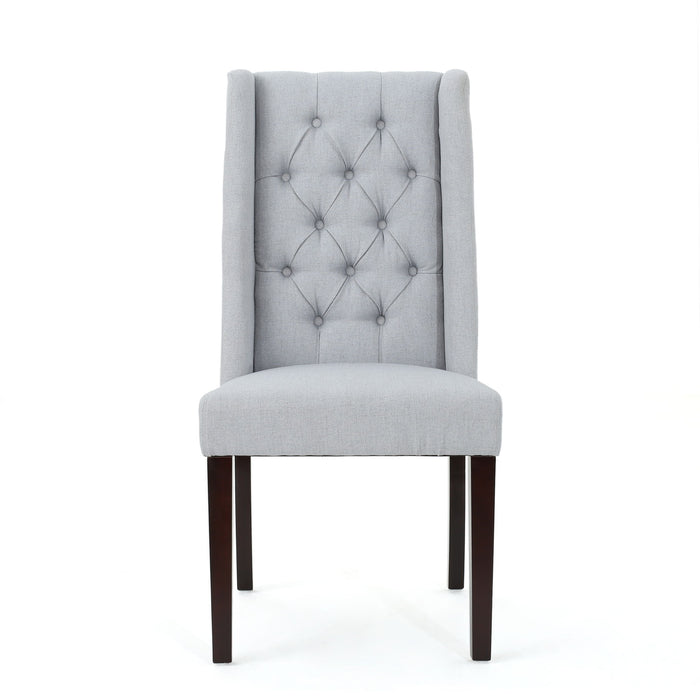 Sophisticated Tufted Dining Chair With High Back Design