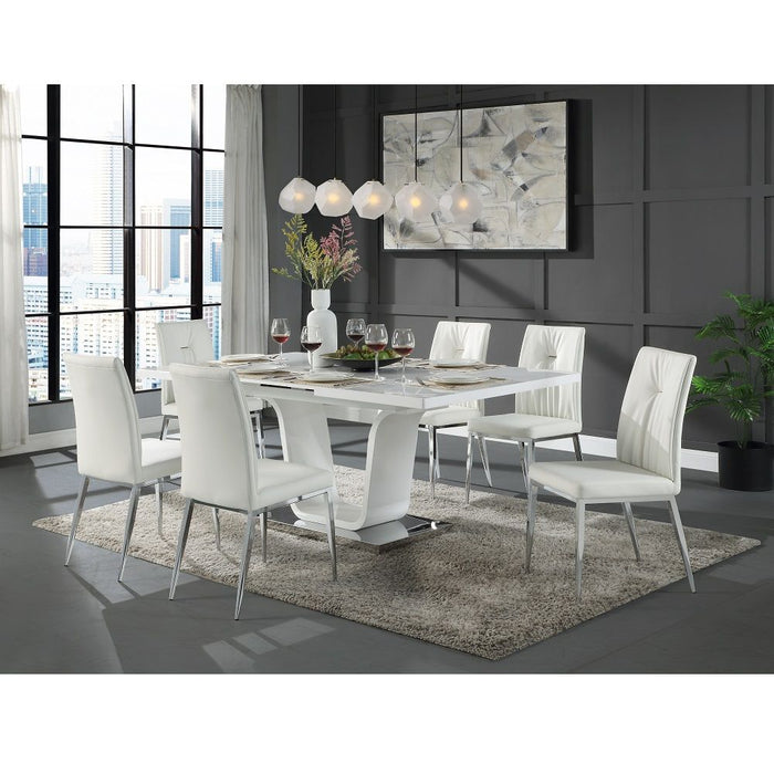 Kamaile - Dining Table With Leaf - White High