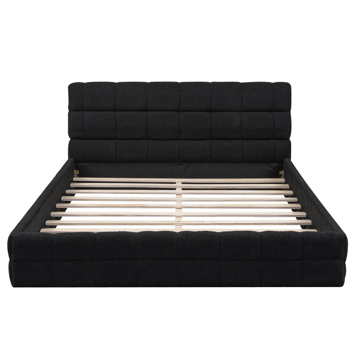 Upholstered Platform Bed With Headboard