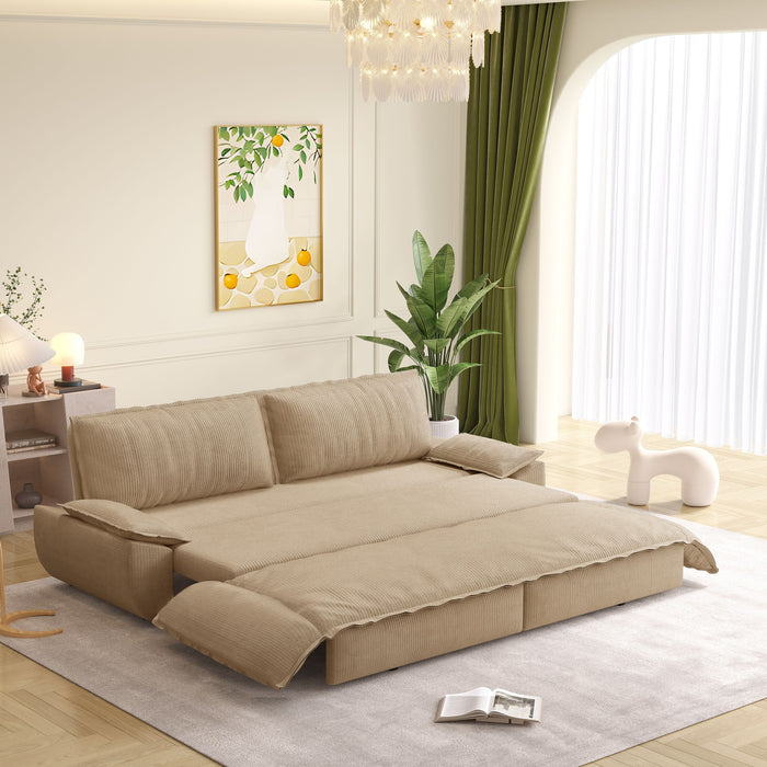 Queen Pull Out Sofa Bed, 3 In 1 Convertible Sleeper Sofa