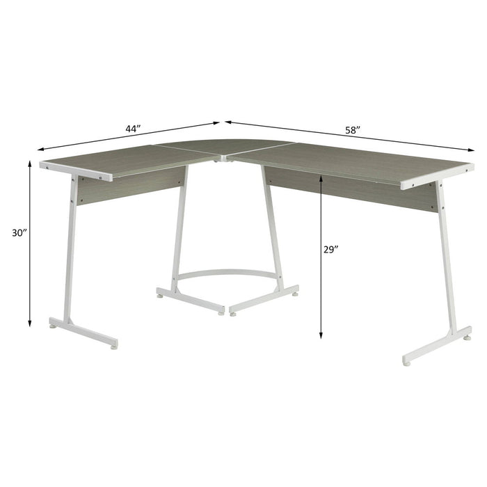 Carver - Computer Desk - Gray & White