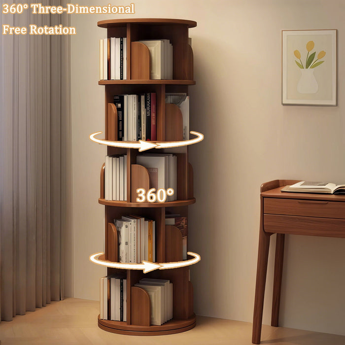 5 Tier Rotating Bookshelf, Spinning Design