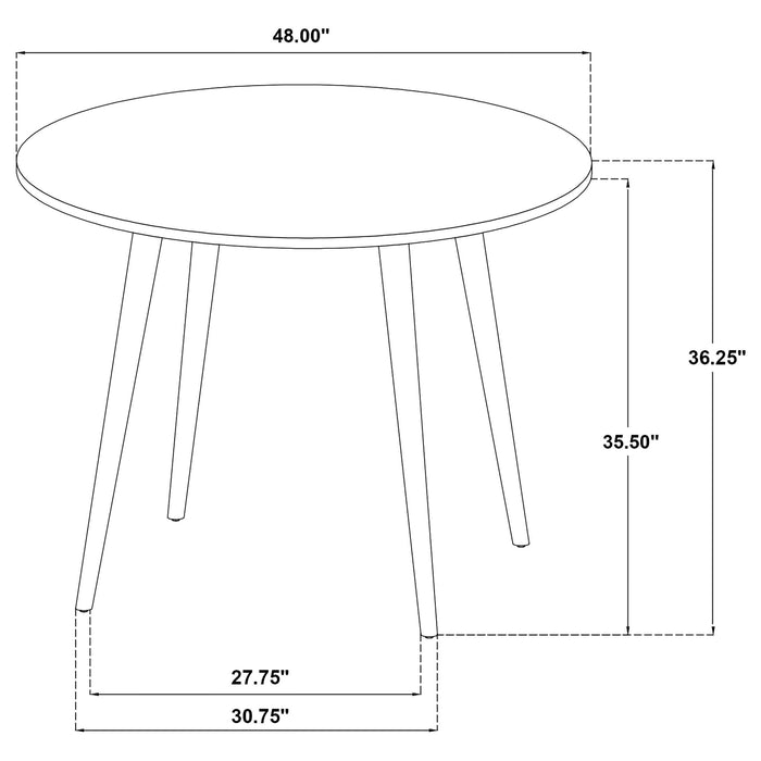 Andrews 48-inch Round Counter Height Dining Table Light Ash