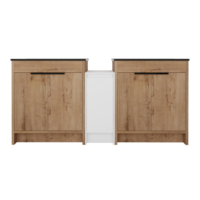 Freestanding Bathroom Vanity With Sink, Storage Cabinets, Soft Closing Doors