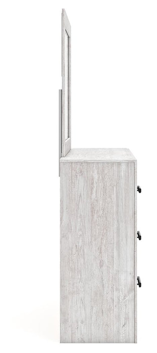 Cayboni - Dresser And Mirror - Whitewash