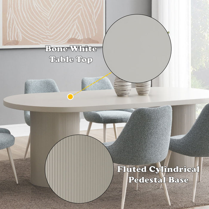 Laela - Dining Table - Bone White