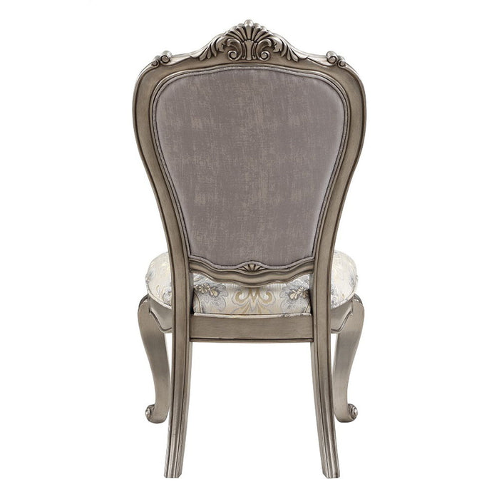 Ariadne - Side Chair Set of 2) - Velvet & Antique Platinum