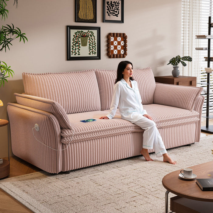 2 In 1 Convertible Sofa Bed, Multi Functional Living Room Furniture