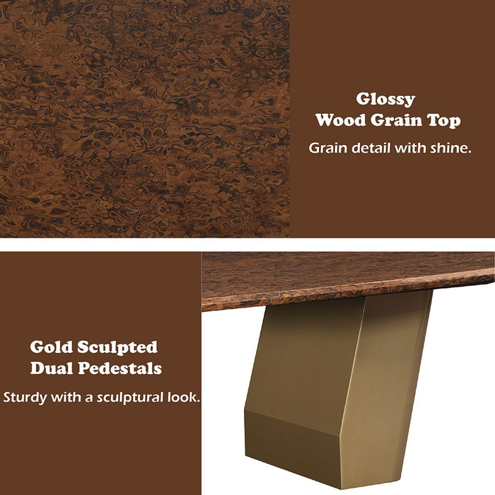 Jamonica - Dining Table - Brown / Gold