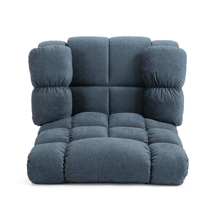 Contemporary Massage Recliner With Pillow Tufted Design - Charcoal