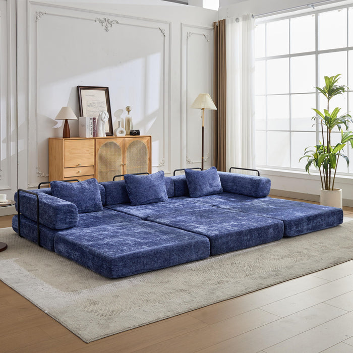 Convertible Floor Sofa Bed, Boneless Modular Sectional Sofa For Living Room