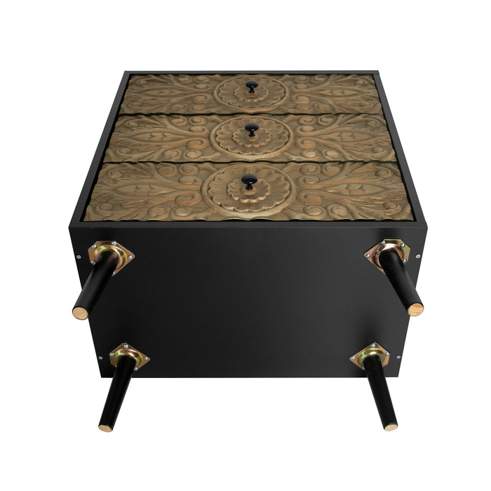 3 Drawer Cabinet, Suitable For Bedroom - Black