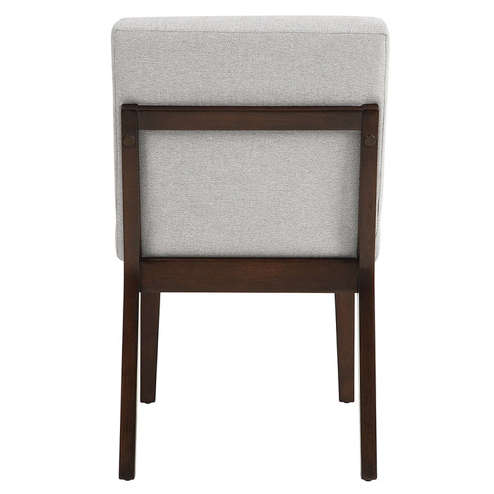 Edwyn - Side Chair Set of 2) - Gray Fabric & Brown
