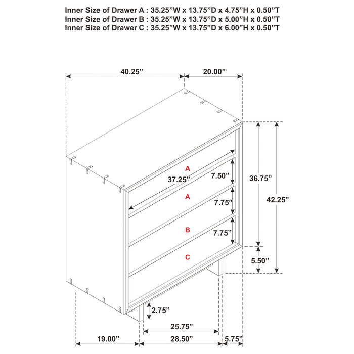 Stillwater 4-drawer Chest