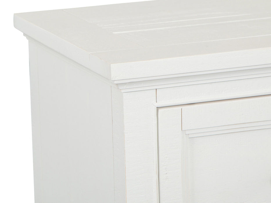 Heron Cove - Small Drawer Nightstand - Chalk White And Dovetail Gray
