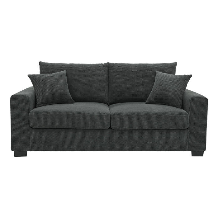 2 Seater Sofa, 2 Throw Pillows For Living Room