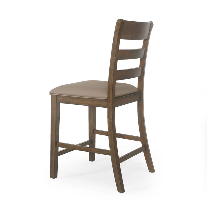 Farmhouse Upholstered Wood Counter Stools