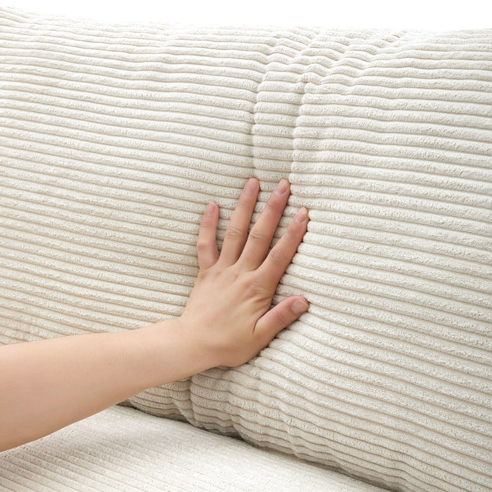 Oversized Sectional L Shaped Cloud Couch With USB Charging Port Cup Holder Deep And Wide Seat Sofa With Chaise Comfy