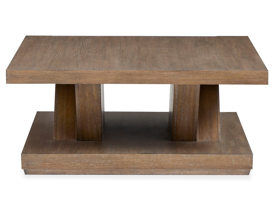 Lansbury - Square Cocktail Table With Casters - Antique Wheat