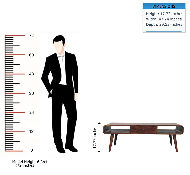 Avora - 2 Drawer Coffee Table - Brown