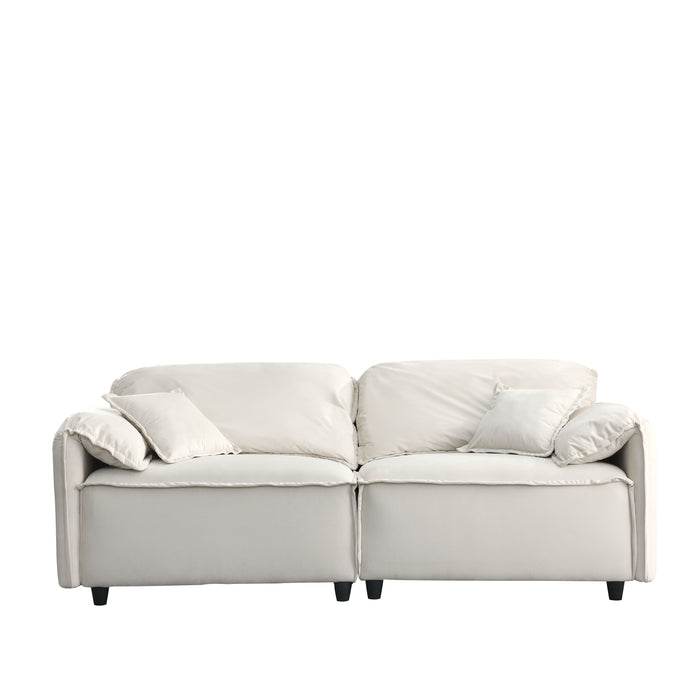 Luxury Modern Style Living Room Upholstery Sofa - Beige
