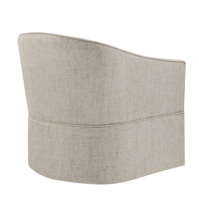 Solitude - Skirted Swivel Accent Chair With Hemp Like