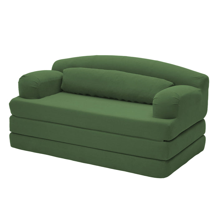 2 Seater Sofa Bed, Compact Foldable Floor Couch