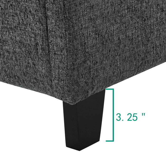 Boucle Upholstered Platform Bed