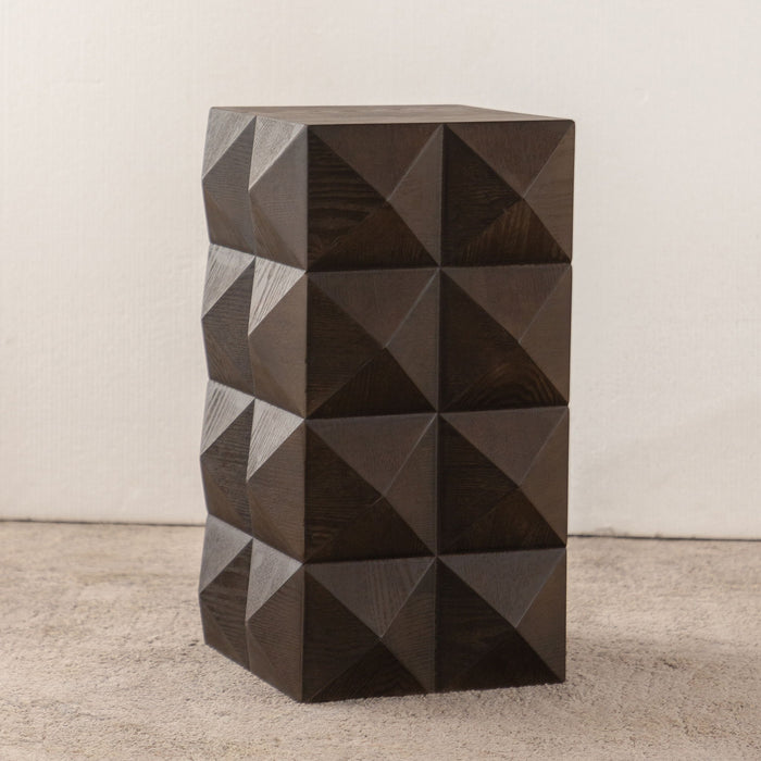 Side Table With 3D Embossed Pattern Design