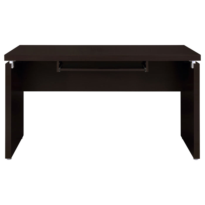 Ulloa - L Shaped Office Desk With Slide Out Keyboard Tray And Storage Drawers - Cappuccino