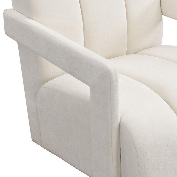 Modern Minimalist Leisure Armchair With L Shaped Armrests