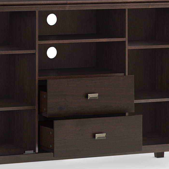 Artisan - Tall TV Media Stand - Dark Chestnut Brown
