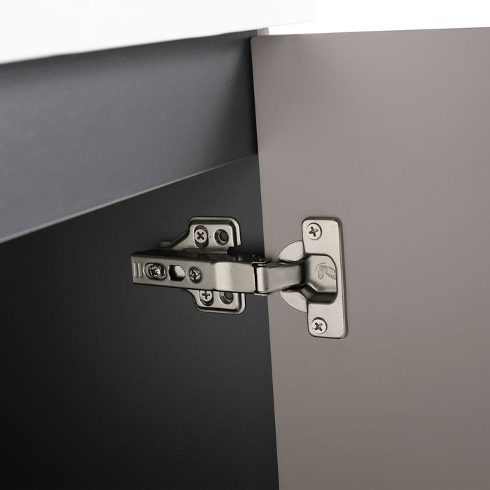 Contemporary Freestanding Bathroom Vanity With Resin Sink & Soft-Close Cabinet Doors