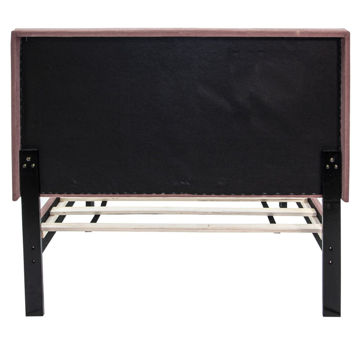Bed With Channel Tufted Adjustable Headboard